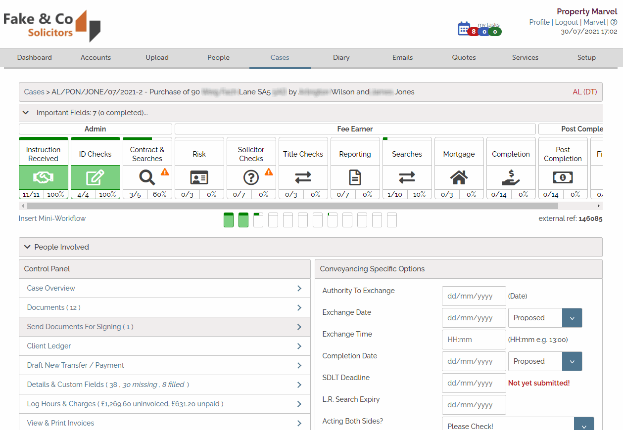 screenshot of Legal CM